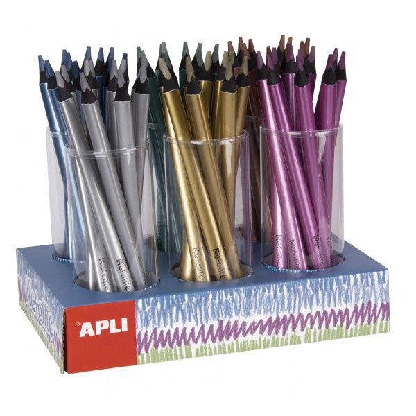 APLI Kids Metallic-Marker Set – 8 Stifte Mit 4,2 Mm Spitze Für Glänzende Dekorationen