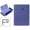 CARPETA GOMAS Fº CARTON AZUL C/Solapas