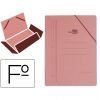 CARPETA GOMAS Fº CARTON CUERO C/Solapas