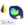 CINTA ROTULAR Compatible Dymo 12mm X 4mts Letratag Negro-Ama