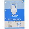 RECAMBIO PAPEL 4º Cuadros 4mm 4-Taladros 100-H 70gr.