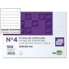 FICHAS CARTULINA Nº4 125x200 RAYADAS Horizontal