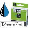 CINTA ROTULAR Dymo (D1) 12mm x7mt (NEGRO,AZUL)