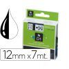 CINTA ROTULAR Dymo (D1) 12mm x7mt (NEGRO,BLANCO)