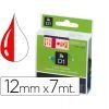 CINTA ROTULAR Dymo (D1) 12mm x7mt (NEGRO,Rojo/Blanco)