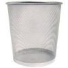 PAPELERA METAL REJILLAS 18Lt. 245x340mm  PLATA