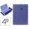 CARPETA GOMAS 4º CARTON AZUL C/SOLAPA