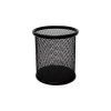 CUBILETE PORTALAPIZ OFICINA METAL REJILLA Plata/Negro