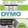 CINTA ROTULAR Dymo (D1) 9mm x7mt (Negro,Transparente)