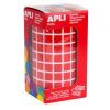 GOMETS ESCOLAR ROLLO Cuadros 10x10mm (ROJO)