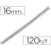 ESPIRAL METAL 5:1 16mm NEGROS 140-H (Pvp.100u.)