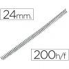 ESPIRAL METAL 5:1 24mm NEGROS 200-H (Pvp.100u.)