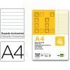 BLOCS de NOTAS  A-4 1-RAYA AMARILLO Perforado