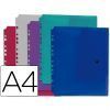 CARPETA DOSSIER A-4 C/BROCHE +TALADROS Polip. (Pack-5u)