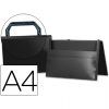 CARPETA PORTAFOLIOS A-4 ASA C/Broche Negra