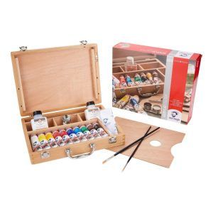 SET ACRILICO VAN-GOGH 10-Colores CAJA BASICA MADERA