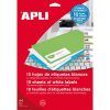 ETIQUETA Apli A-4 70x37 Ink/Laser/Copy. (10-H) 40u.