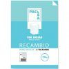 RECAMBIO PAPEL A-4 Cuadros 4x4mm 4/Taladros 100-H 70gr.