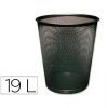 PAPELERA METAL REJILLA 19Lt. Plata/Negro