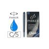 CARTUCHO TINTA Parker 5u. (AZUL)