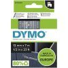 CINTA ROTULAR Dymo (D1) 12mm x7mt (NEGRO,Blanco-Transp.)
