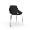 SILLA VIVA 4-Patas Aluminiz. Sin/Acolchar BASE (Negro)