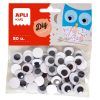 OJOS MOVILES NEGROS ADH.RED.15mm 50u.
