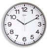 RELOJ OFICINA 30cmt PARED REDONDO (Plata)