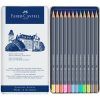 LAPICES Faber-Castell 12-Colores ACUARELABLES C/Metal