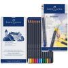 LAPICES Faber-Castell 12-Colores Goldfaber C/Metal