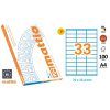 ETIQUETA Mattio 70x25,4 A-4 Ink/Laser/Copy. 33x100H=3300u
