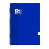 CUADERNO Oxford Touch A4+ Cuadros 5x5 80H (Azul Denim)