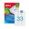 ETIQUETA Apli 70x25,4 A-4 Ink/Laser/Copy. 33x100H=3300u