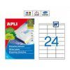 ETIQUETA Apli 70x33,8 A-4 Ink/Laser/Copy. 24x100H=2400u.