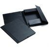 CARPETA GOMAS Fº Plástico PVC 3-SOLAPAS (Negro)