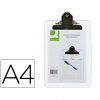 PLACA PORTA-Notas A-4 PLASTICO RIGIDO C/PINZA Transparente