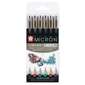 ROTULADOR Sakura Set-6u. 05 0,45mm PIGMA Micron