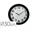 RELOJ OFICINA 30ctm PARED REDONDO NEGRO/BLANCO