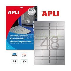 ETIQUETAS PLATA 45,7x21,2 INTERPERIE 20H=960u.