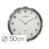 RELOJ OFICINA 50ctm PLASTICO M/Cromado REDONDO