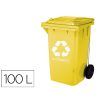 PAPELERA CONTENEDOR 100Lt. Para Plásticos y metal AMARILLO