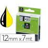 CINTA ROTULAR Dymo (D1) 12mm x7mt (NEGRO,AMARILLO)