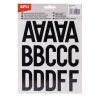 LETRAS Apli 50mm ADHESIVAS NEGRAS