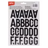 LETRAS Apli 40mm ADHESIVAS NEGRAS