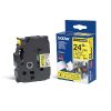 CINTA ROTULAR Brother TZ 24mm AMARILLO/NEGRO
