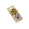 LAZOS REGALO 60mm KRAFT RECICLADO 2u. Oro/Plata