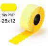 ROLLO ETIQUETA Sin/PVP Ovelar 26x12 (AMARILLO)