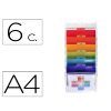 CLASIFICADOR PARED Exacompta 6-Dptos A-4 Polip.