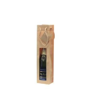 BOLSAS ASA 1 BOTELLA 92x88x380 C/Ventana  KRAFT