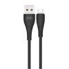 CABLE NB146 CARGA RAPIDA SILICONA USB - MICRO USB | 2.4A | 1 MTR | NEGRO XO